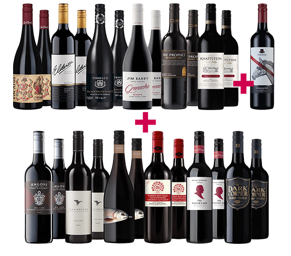 The Big Exclusive Reds BULK Deal + FREE $40 Shiraz