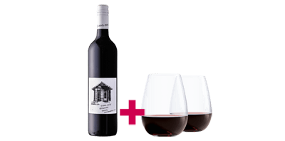 Free School House Shiraz & Glasses 